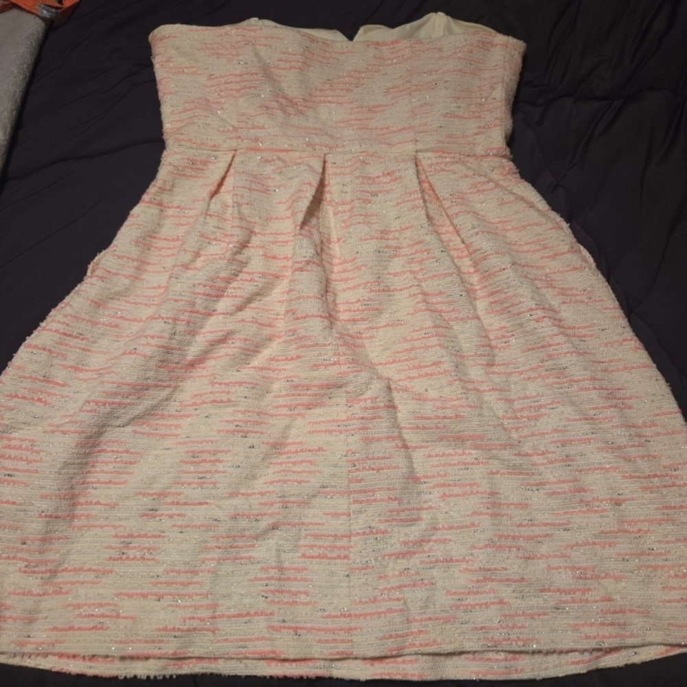 Moulinette Soeurs Pink and Cream Mini Dress